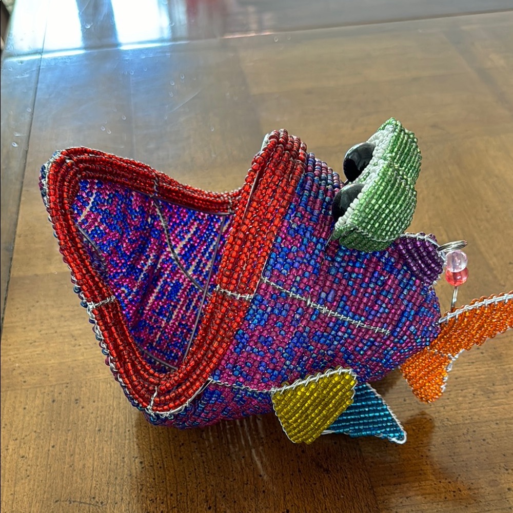 Colorful Beaded Fish Ornament